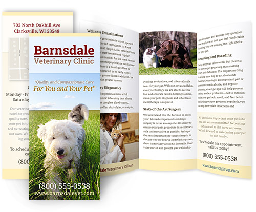 veterinary hospital brochure